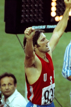Jenner wins a gold medal at the 1976 Montreal Olympics. His agent described his client as having ‘the face of Robert Redford and the body of Tarzan’.