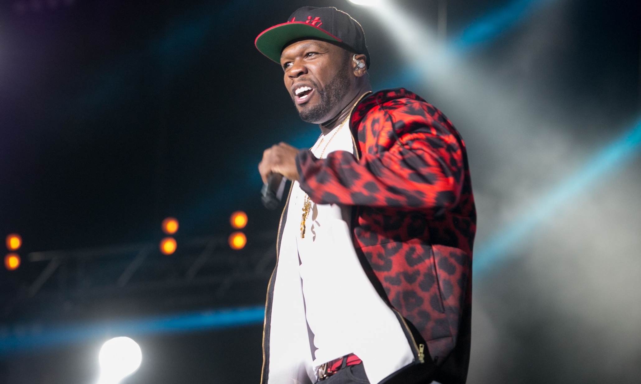 50 Cent and G Unit review – bouncy braggadocio from bankrupt hip-hop star