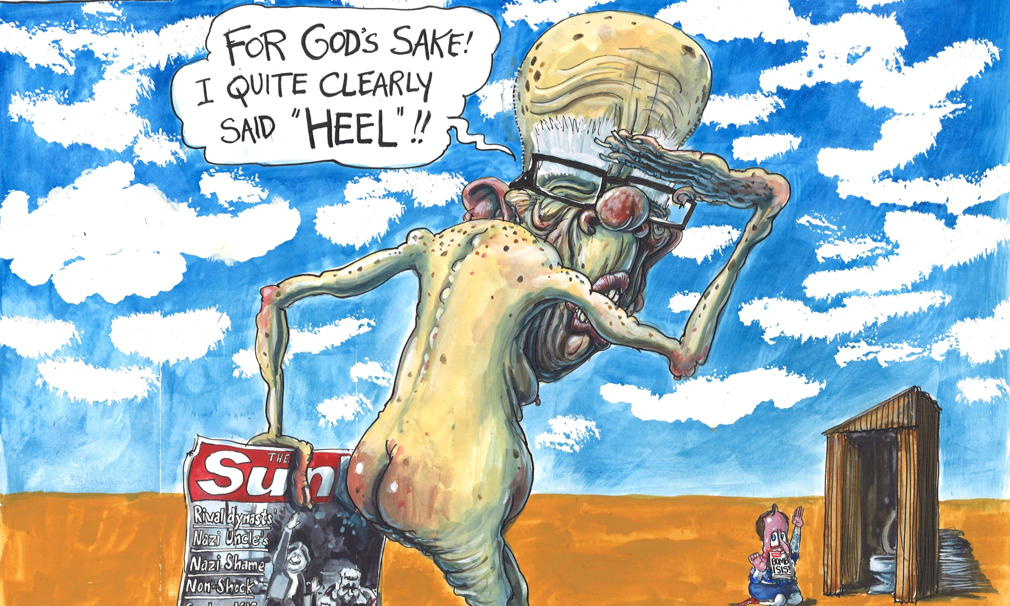 Martin Rowson on the Sun's Queen Nazi salute story – cartoon