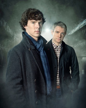 Cumberbatch with Sherlock co-star Martin Freeman.