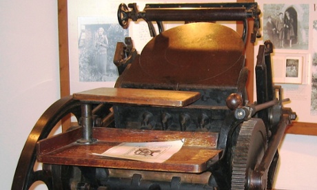 The original Hogarth Press on show at Sissinghurst Castle, Kent.