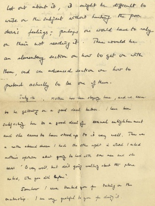 One of the letters written by Turing to a friend in the 1950s.