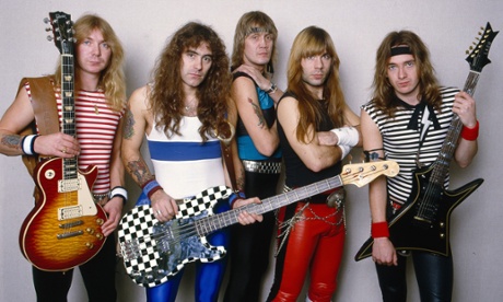 Iron men: (from left) Dave Murray, Steve Harris, Nicko McBrain, Bruce Dickinson and Adrian Smith of Iron Maiden in 1988.