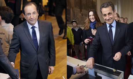 Hollande and Sarkozy