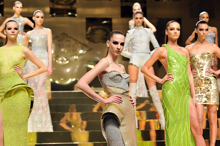 Haute couture shows: Versace and Dior - in pictures