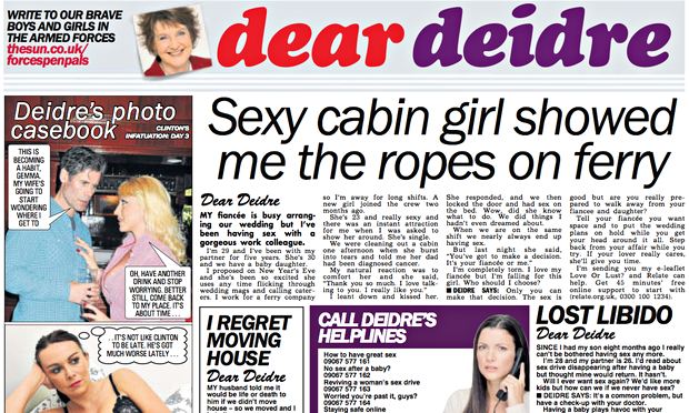 The Sun S Dear Deidre Agony Aunt Reflects On A Life In Letters Media The Guardian