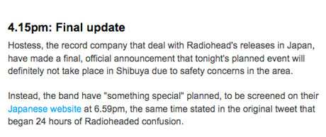 Radiohead Tokyo