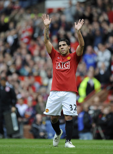 Man Utd. league champions: Carlos Tevez waves goodbye