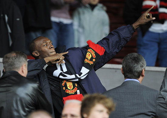 Man Utd. league champions: Usian Bolt in the crowd