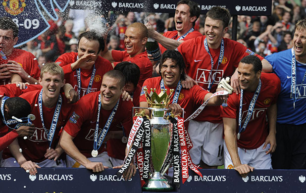 Man Utd. league champions: Manchester United celebrate