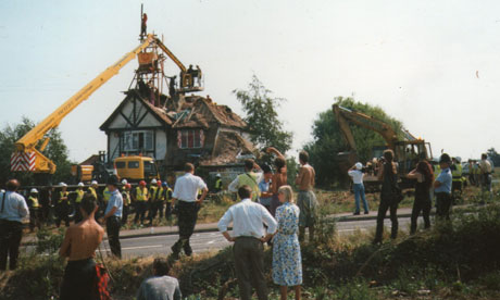 The house in Whitstable that Jon McGregor and fellow anti-road protesters occupied in the mid-90s before being forcibly evicted. Photograph: Observer