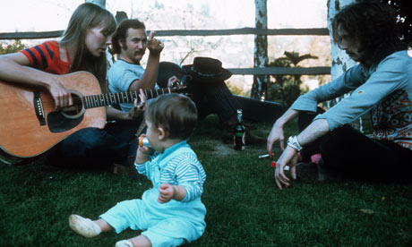Eric Clapton, David Crosby and Joni Mitchell