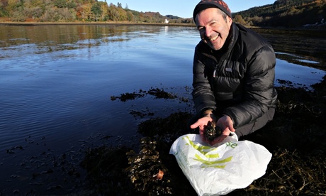 Peter with foraged seafood