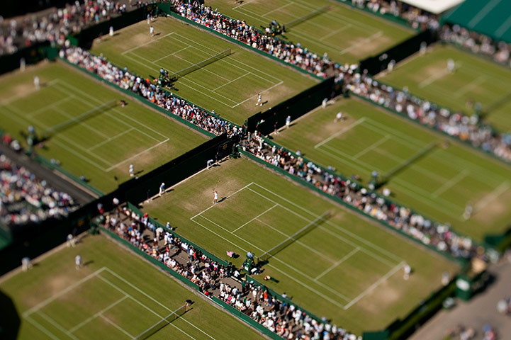 Wimbledon photo book: Aerial view of The All England Lawn Tennis & Croquet Club