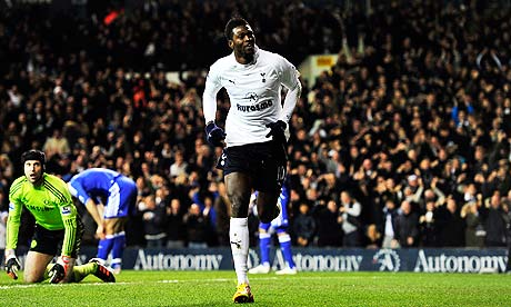 Emmanuel Adebayor scored 17 Premier League goals for Tottenham while on loan