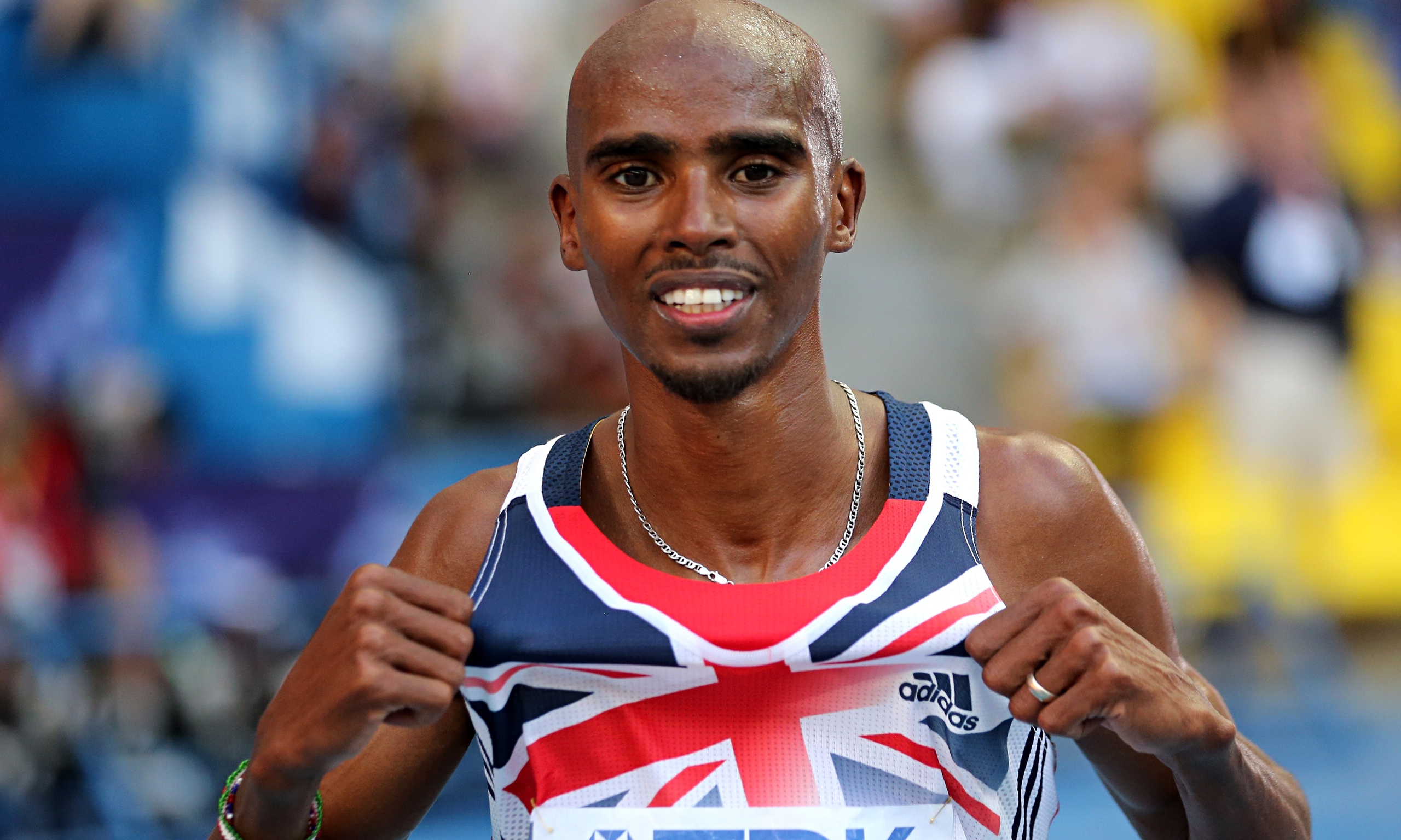 How did the athletes celebrate. Colin Farah.