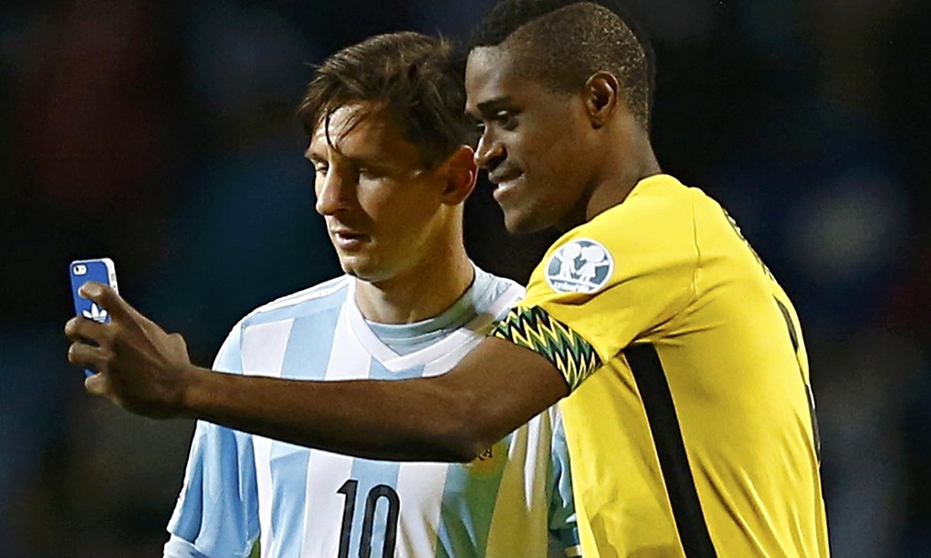 Messi is asked for selfie by Jamaica’s Deshorn Brown in Copa América