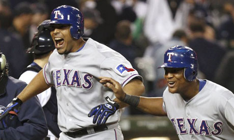 Texas Rangers Nelson Cruz and Adrian Beltre