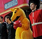 The Australian Boxing Kangaroo mascot during One-Year-To-Go milestone celebrations in Sydney