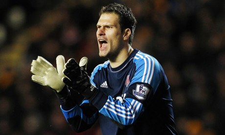 Stoke's goalkeeper Asmir Begovic a series of fine saves against Hull.