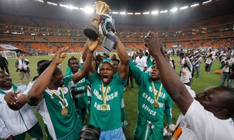 Nigeria celebrate winning Africa Cup of Nations 2013