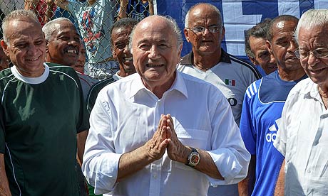 The Fifa president, Sepp Blatter