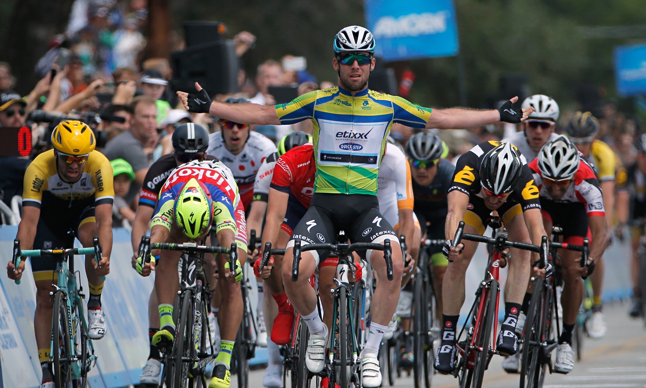 Mark Cavendish takes final stage but Peter Sagan wins Tour of California