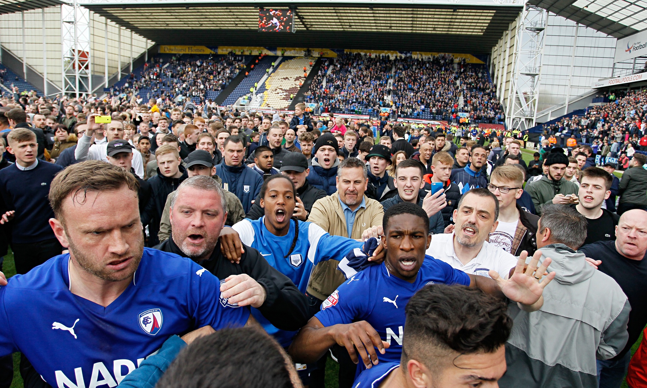 Preston charged over crowd trouble following League One playoff victory Football The Guardian