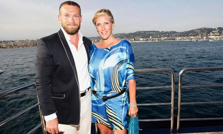 Thor and partner Kristin Olafsdottir at a party in Cannes.