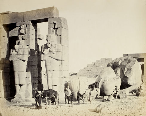 19th-century travel: The Ramesseum of El-Kurneh, Thebes, 1857