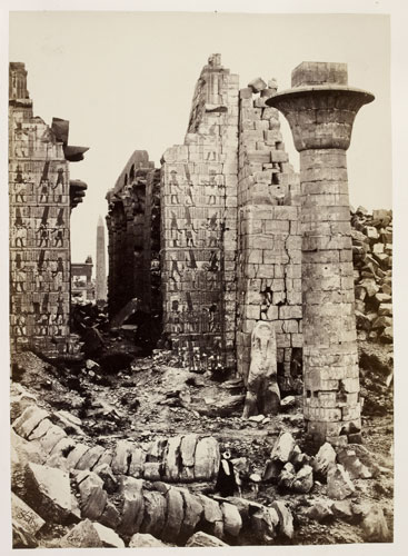 19th-century travel: The court of Shishak, Karnak, 1857