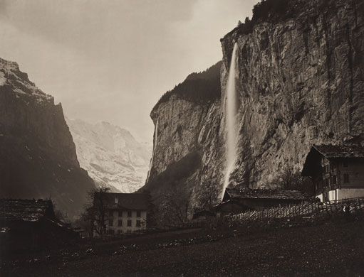 19th-century travel: The Staubbach Falls, Switzerland, c. 1866