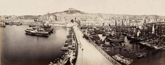 19th-century travel: The quay at Naples, c.  1868