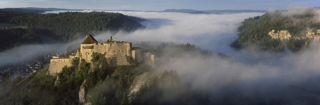 France The Panoramas: France The Panoramas: Chateau de Joux, La Cluse et Mjoux