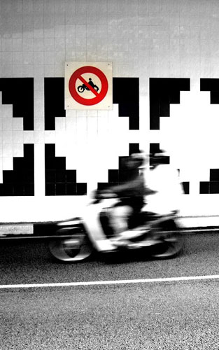 Been there photo comp Nov: Motorcyclist by sign