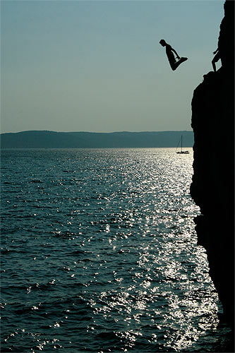 Pictures of the year: Boy jumping into sea