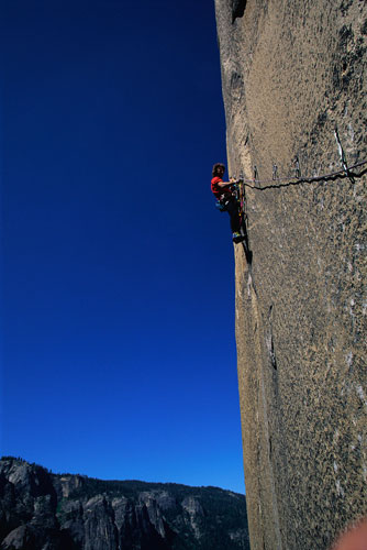 US National Parks: Rock climber, Yosemite National Park, California, USA