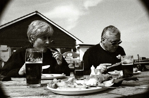 Staycation picture map : Lunch in Dungeness, England