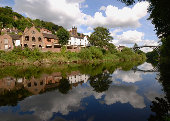 Staycation picture map : River Severn at Ironbridge, England