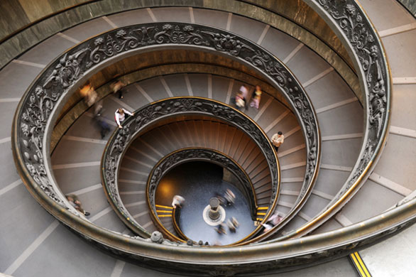 Earthbound images: Staircase at Vatican Museum, Rome