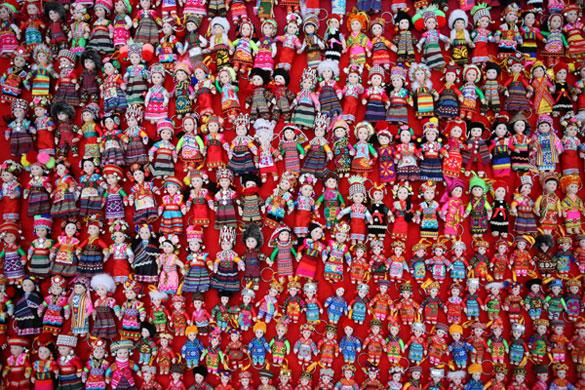 Earthbound images: Tribal market, main road in louang prabang, central Laos