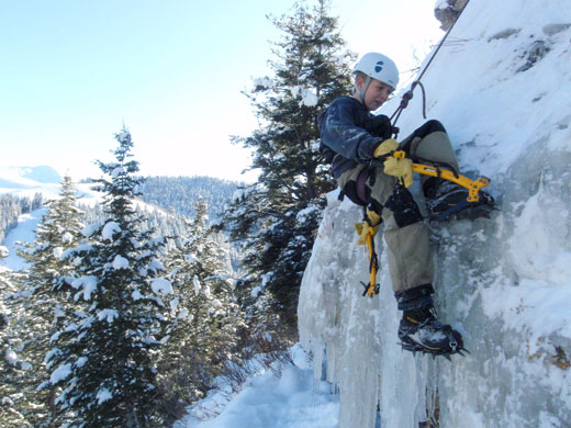Ice Park Teton: Child on ice wall