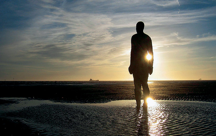 Sculpture Parks: Antony Gormley's Another Place, Crosby Beach, Merseyside
