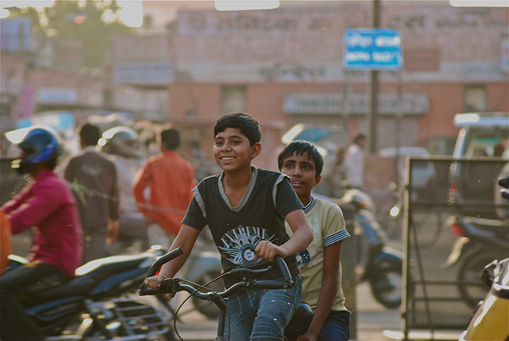 Been there comp Dec 2010: Boys on a bike in Jaipur, India