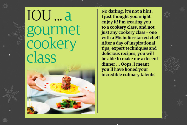 IOUs: Cookery class