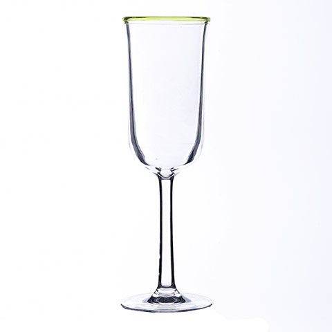 Picnic kit: Lime acrylic champagne flute
