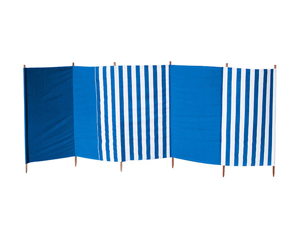 Beach kit: Beach Hut Blue striped windbreak