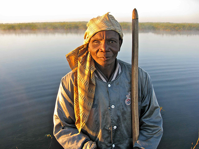 congo: A friendly one-eyed Bemba fisherman on the Luapula