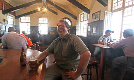 Paul Hubbard, guide of the Bulawayo pub crawl, in the King's Head