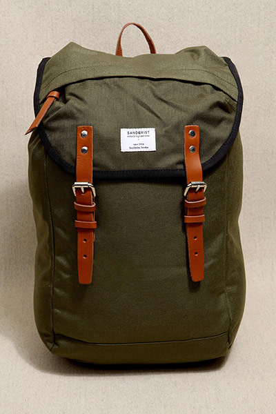 Gift guide: Sandqvist Hans Olive Canvas Rucksack